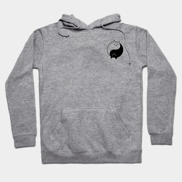 Yin Yang Kittens Hoodie by Three Meat Curry